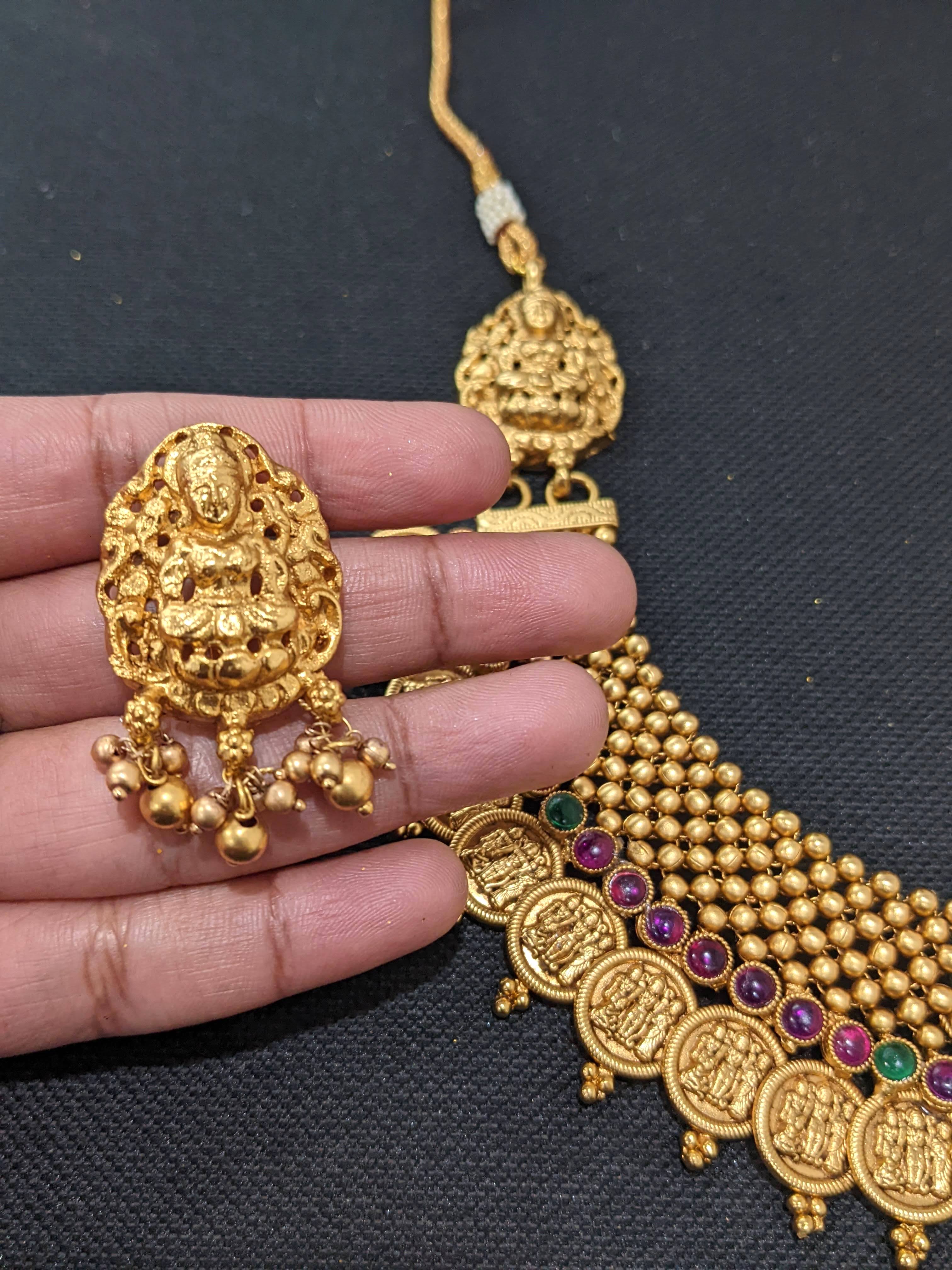 Buy Antique Gold Plated Laasya Choker Earrings Set | Tarinika - Tarinika  India